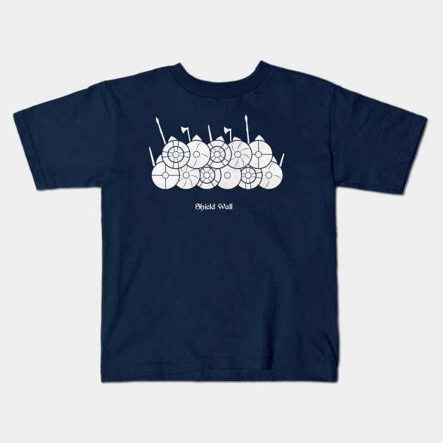 The Saxon Shield Wall Kids T-Shirt by MedievalSteward